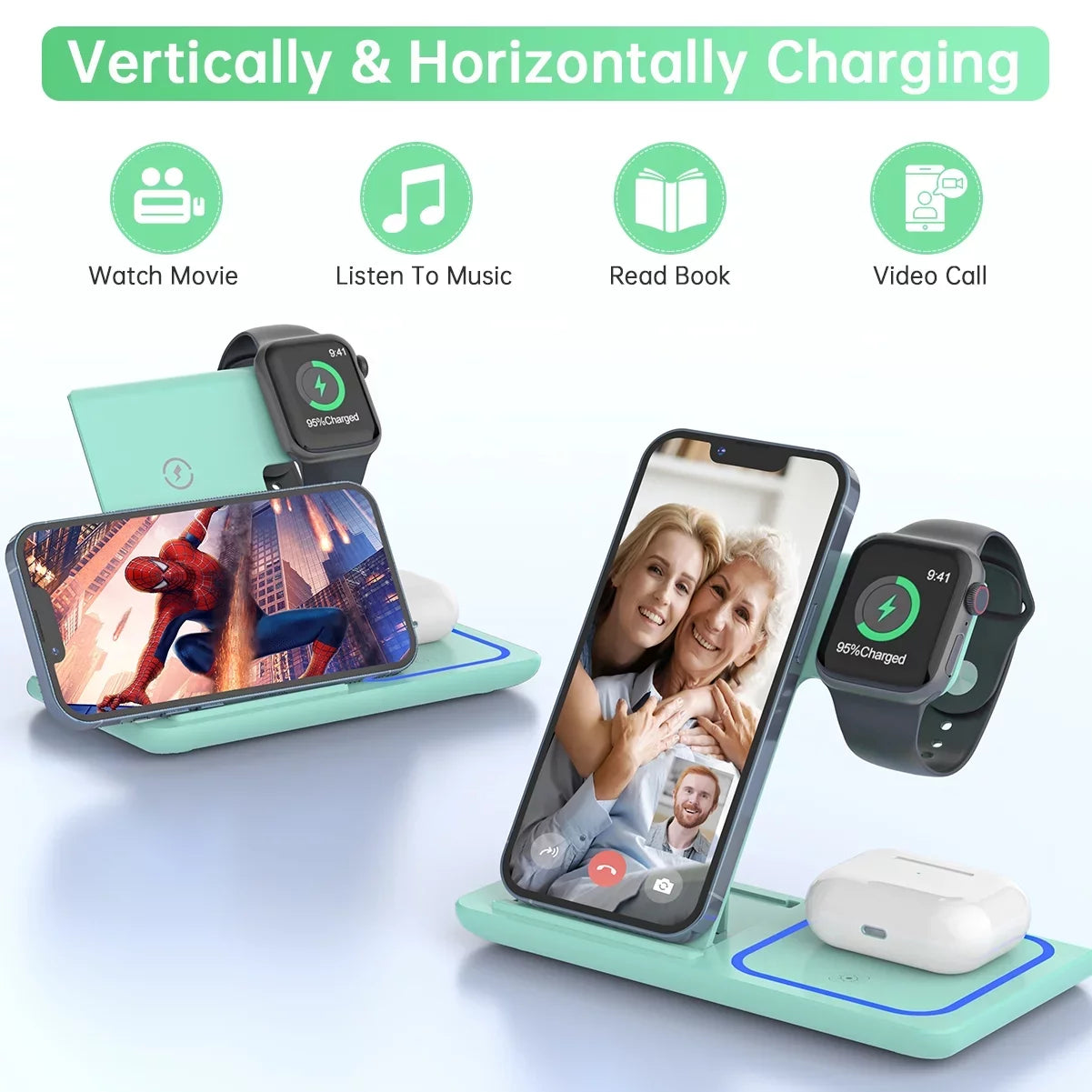 Wireless Charger, 3 in 1 